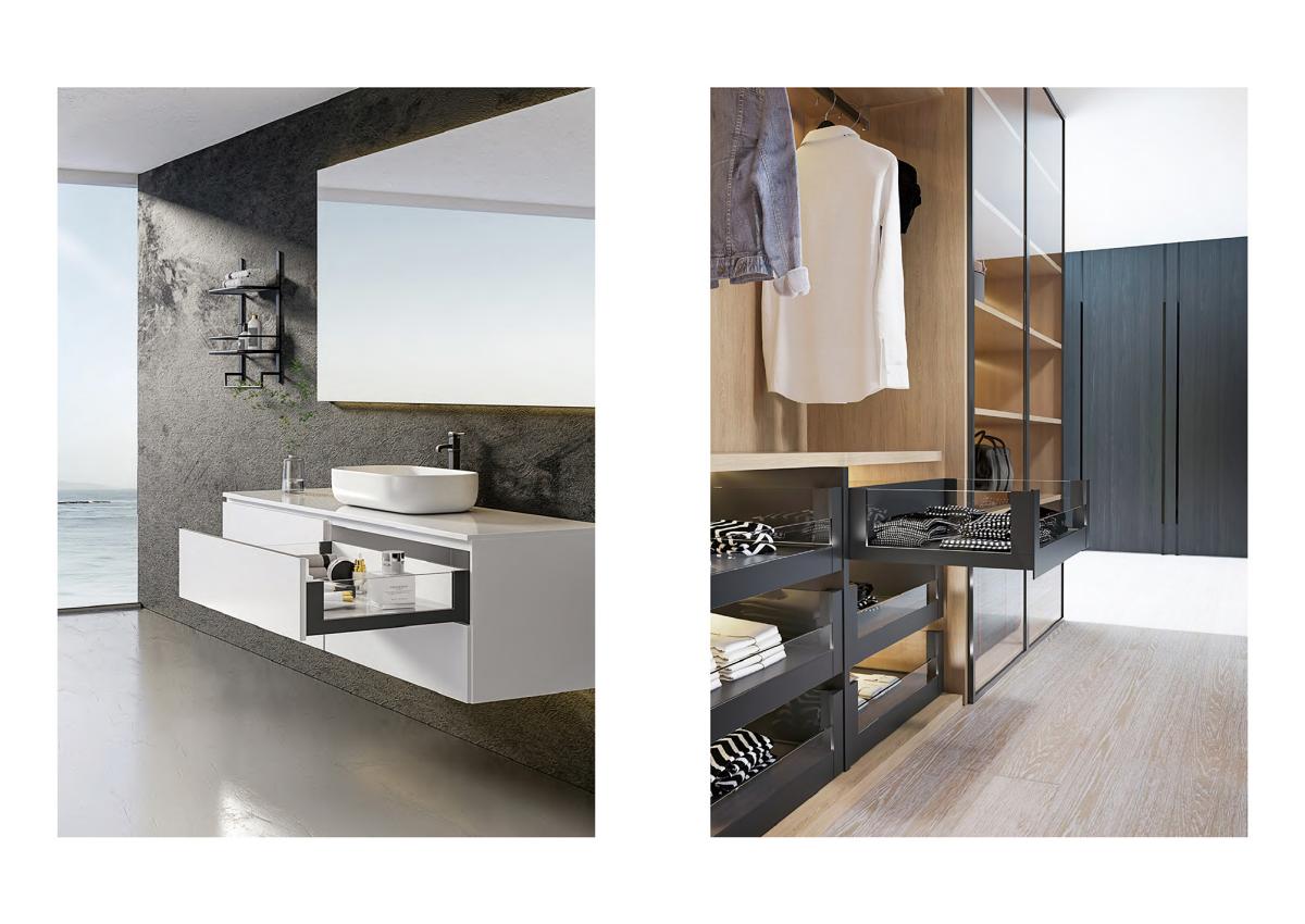 Wardrobe and closet drawer applications